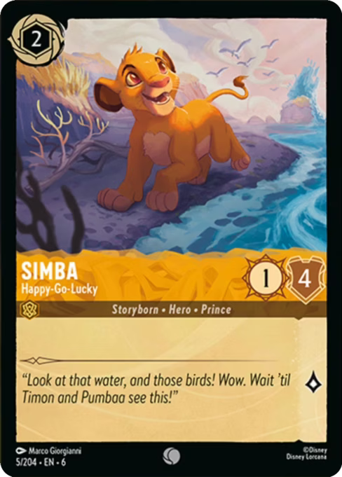 Simba - Happy-Go-Lucky Disney Lorcana card