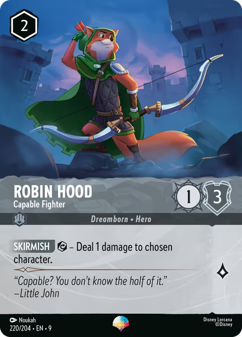 Robin Hood - Capable Fighter Disney Lorcana card
