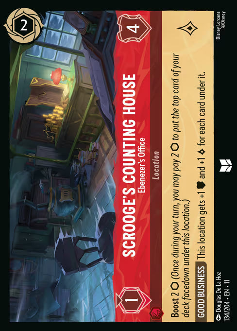 Scrooge's Counting House - Ebenezer's Office Disney Lorcana card