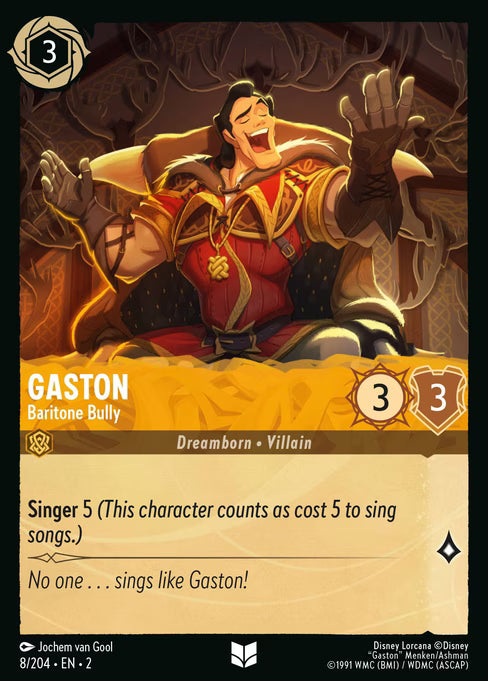 Gaston - Baritone Bully Disney Lorcana card