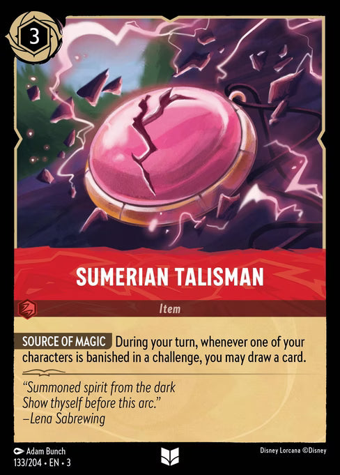 Sumerian Talisman Disney Lorcana card