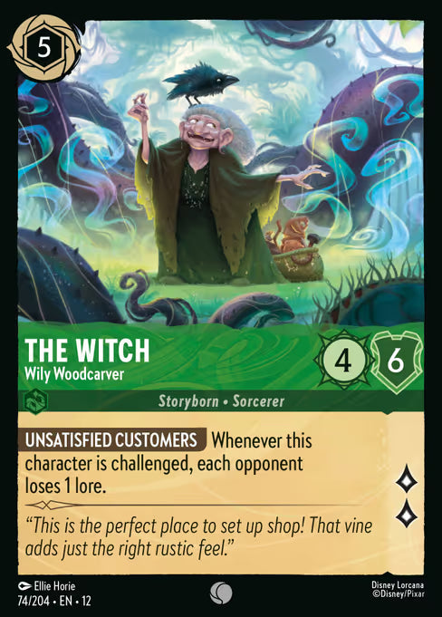 The Witch - Wily Woodcarver Disney Lorcana card