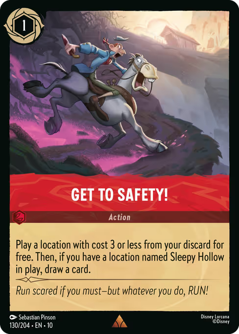 Get to Safety! Disney Lorcana card