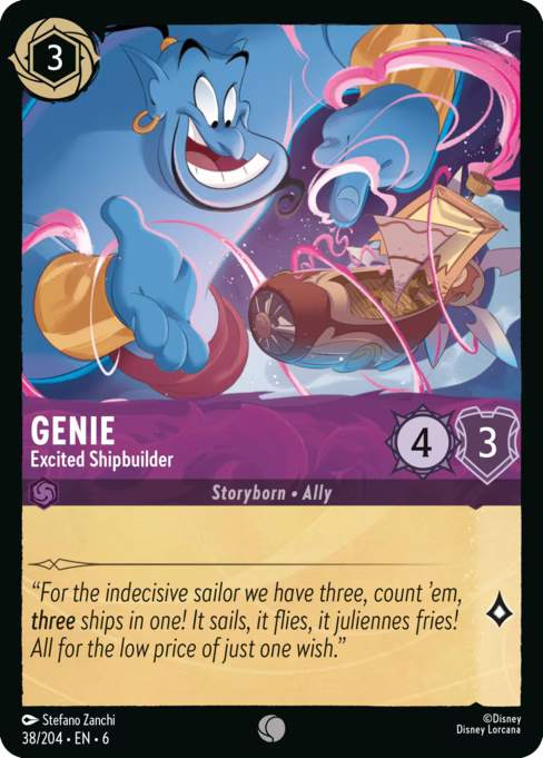 Genie - Excited Shipbuilder Disney Lorcana card