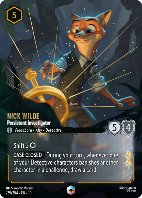 Nick Wilde - Persistent Investigator Disney Lorcana card