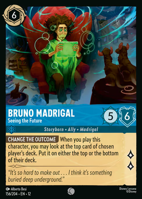 Bruno Madrigal - Seeing the Future Disney Lorcana card