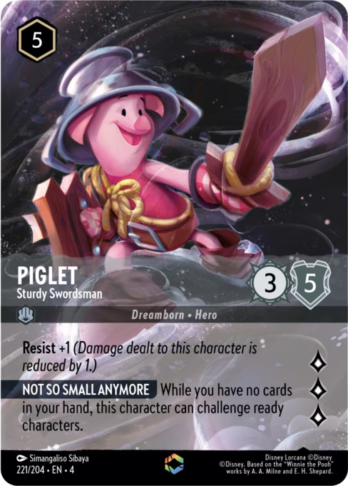 Piglet - Sturdy Swordsman Disney Lorcana card