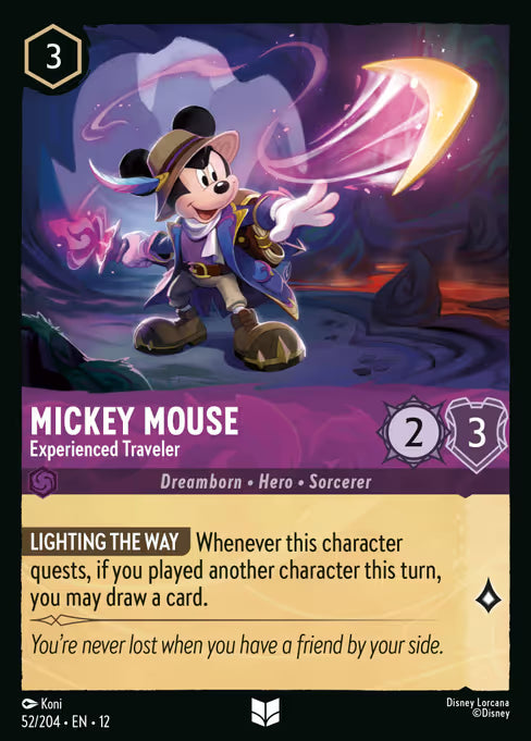 Mickey Mouse - Experienced Traveler Disney Lorcana card