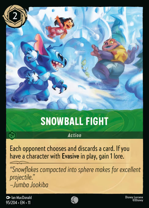 Snowball Fight Disney Lorcana card
