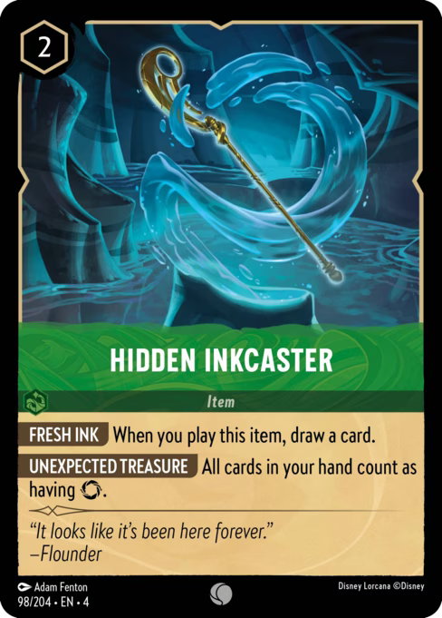 Hidden Inkcaster Disney Lorcana card