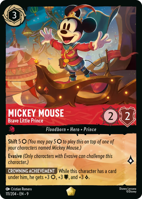 Mickey Mouse - Brave Little Prince Disney Lorcana card