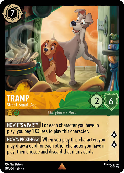 Tramp - Street-Smart Dog Disney Lorcana card