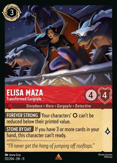Elisa Maza - Transformed Gargoyle Disney Lorcana card