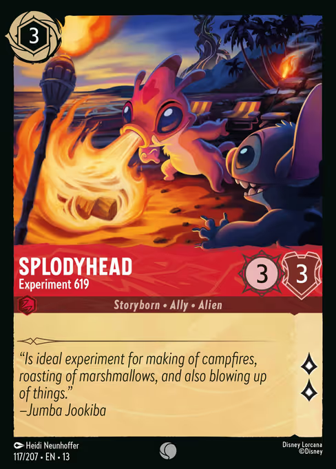 Splodyhead - Experiment 619 Disney Lorcana card