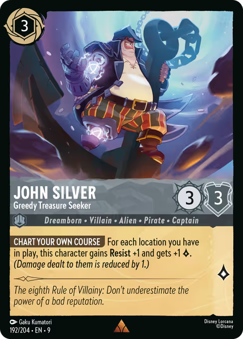 John Silver - Greedy Treasure Seeker Disney Lorcana card