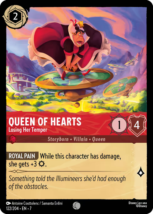 Queen of Hearts - Losing Her Temper Disney Lorcana card