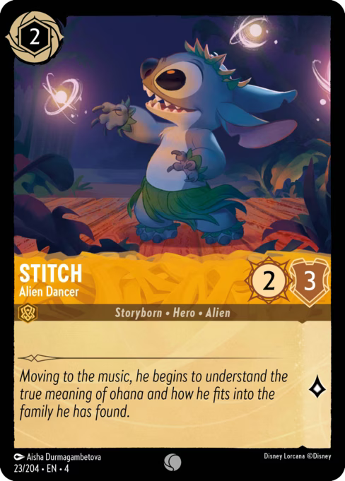 Stitch - Alien Dancer Disney Lorcana card