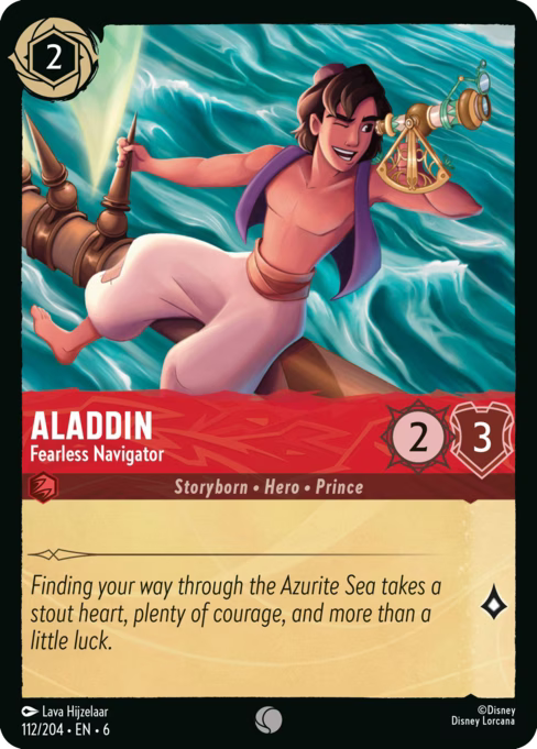 Aladdin - Fearless Navigator Disney Lorcana card