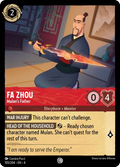 Fa Zhou - Mulan's Father Disney Lorcana card