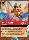 Mickey Mouse - Pirate Captain Disney Lorcana card