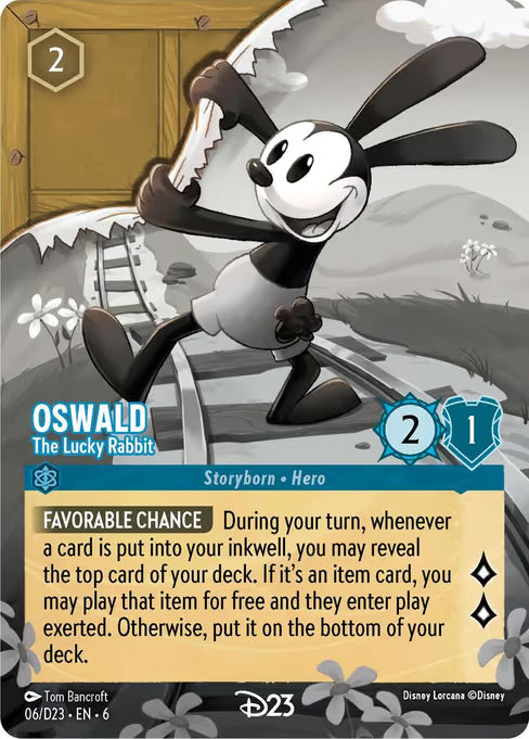 Oswald - The Lucky Rabbit Disney Lorcana card