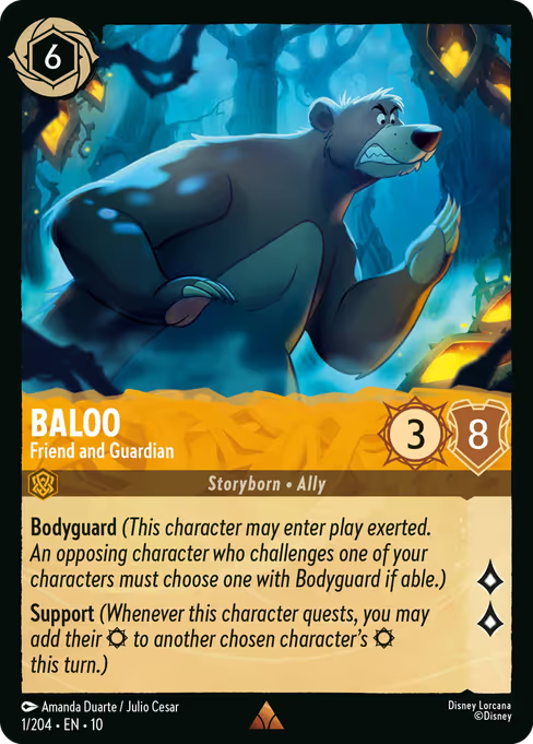 Baloo - Friend and Guardian Disney Lorcana card