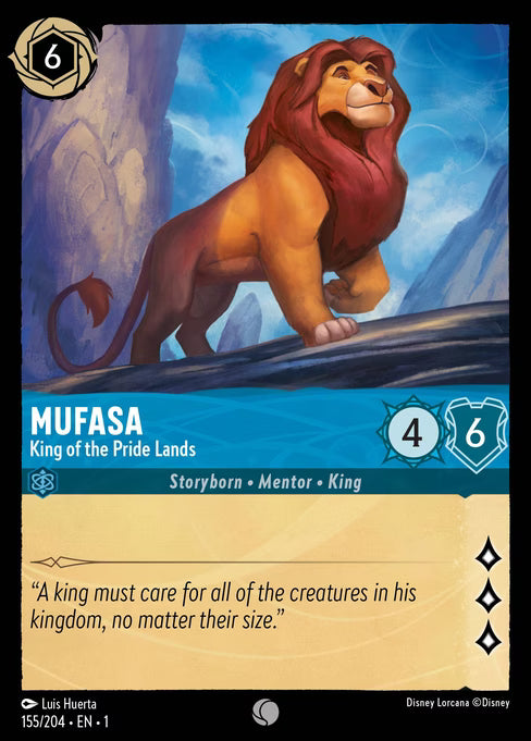 Mufasa - King of the Pride Lands Disney Lorcana card