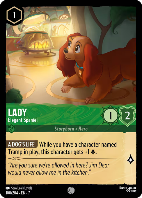 Lady - Elegant Spaniel Disney Lorcana card