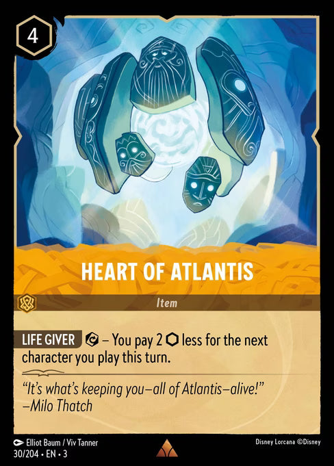 Heart of Atlantis Disney Lorcana card
