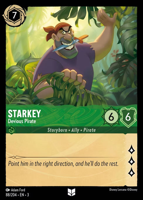 Starkey - Devious Pirate Disney Lorcana card