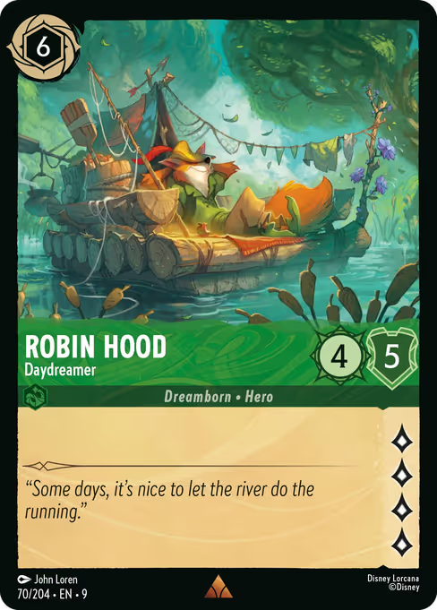 Robin Hood - Daydreamer Disney Lorcana card