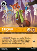 Nick Wilde - Providing Backup Disney Lorcana card