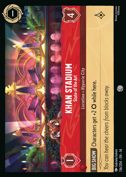 Khan Stadium - State of the Art Disney Lorcana card