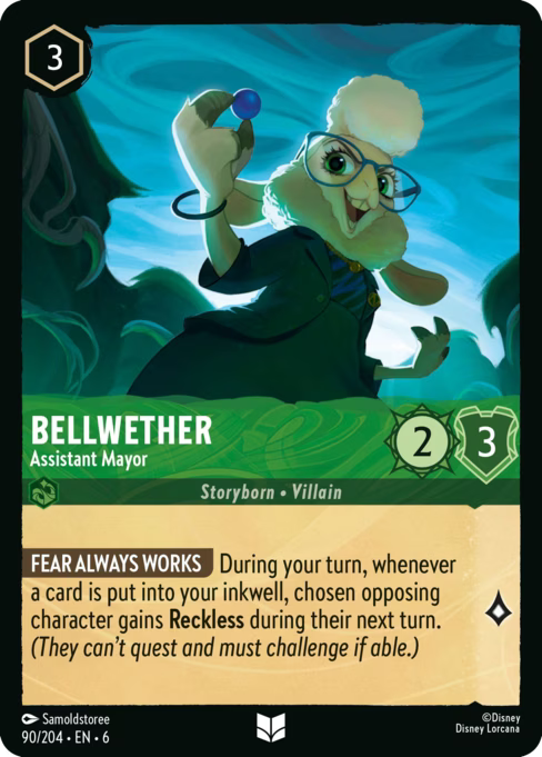 Bellwether - Assistant Mayor Disney Lorcana card