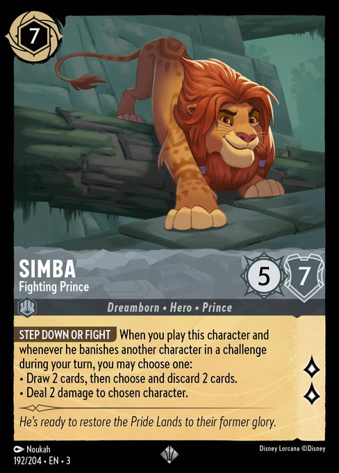 Simba - Fighting Prince Disney Lorcana card