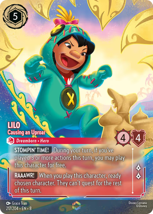 Lilo - Causing an Uproar Disney Lorcana card