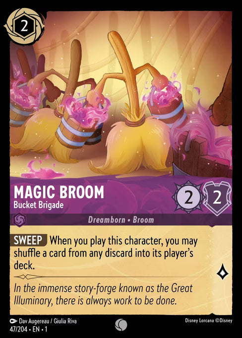 Magic Broom - Bucket Brigade Disney Lorcana card