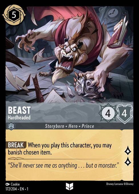 Beast - Hardheaded Disney Lorcana card