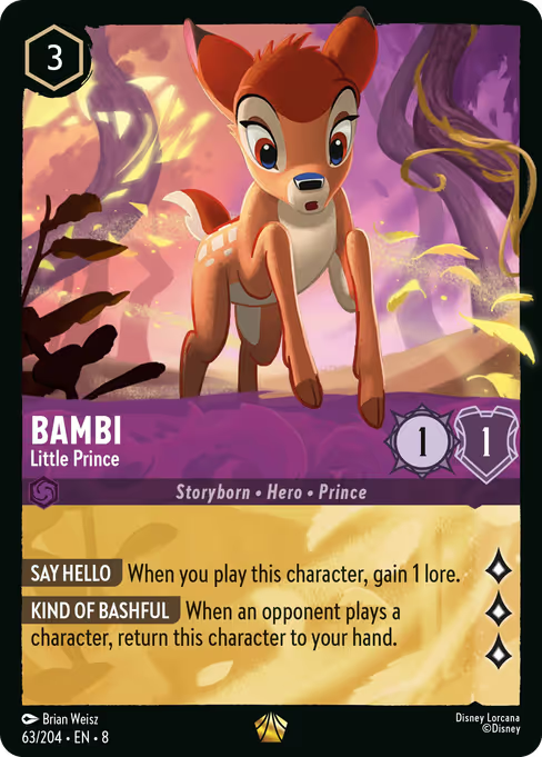 Bambi - Little Prince Disney Lorcana card