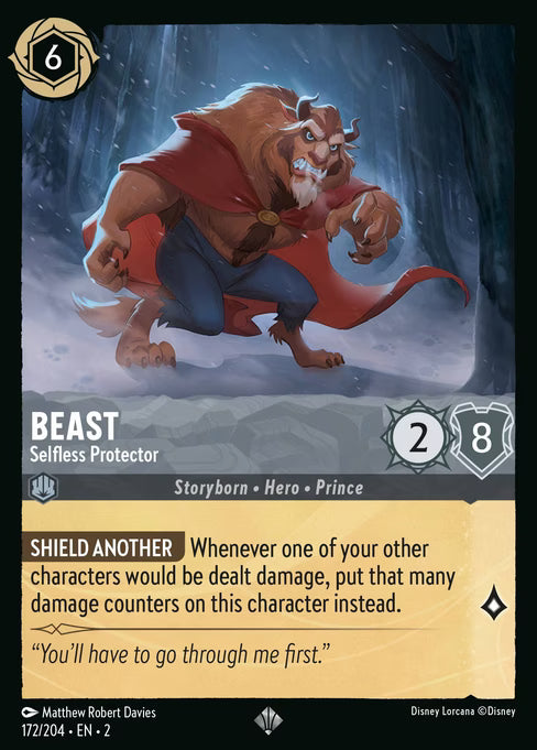 Beast - Selfless Protector Disney Lorcana card