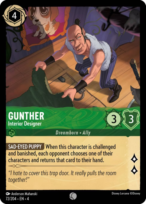 Gunther - Interior Designer Disney Lorcana card