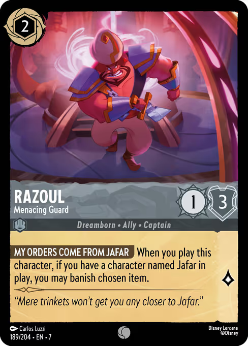 Razoul - Menacing Guard Disney Lorcana card
