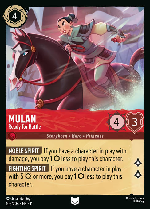 Mulan - Ready for Battle Disney Lorcana card