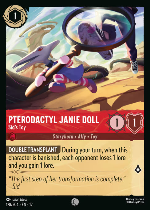 Pterodactyl Janie Doll - Sid's Toy Disney Lorcana card
