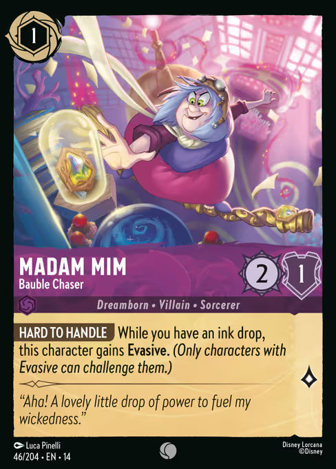 Madam Mim - Bauble Chaser Disney Lorcana card