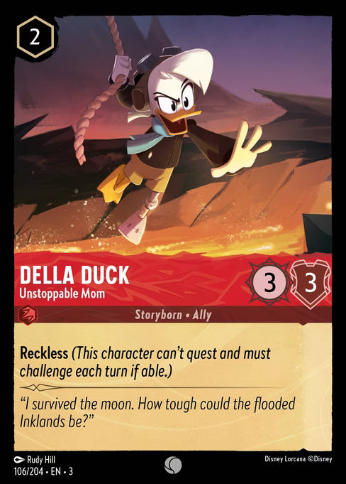 Della Duck - Unstoppable Mom Disney Lorcana card