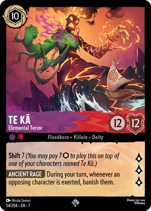 Te Kā - Elemental Terror Disney Lorcana card
