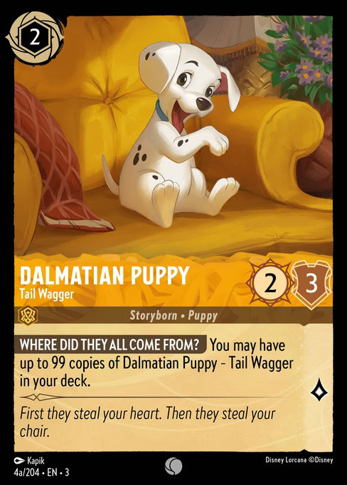 Dalmatian Puppy - Tail Wagger Disney Lorcana card