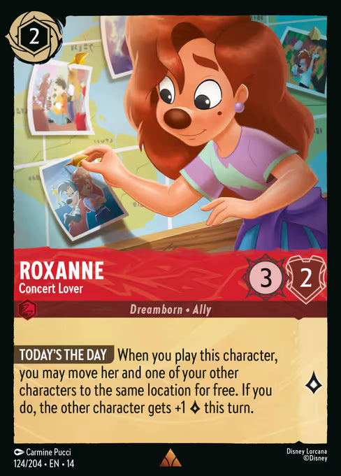 Roxanne - Concert Lover Disney Lorcana card