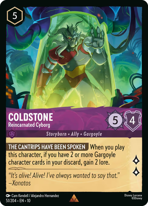 Coldstone - Reincarnated Cyborg Disney Lorcana card